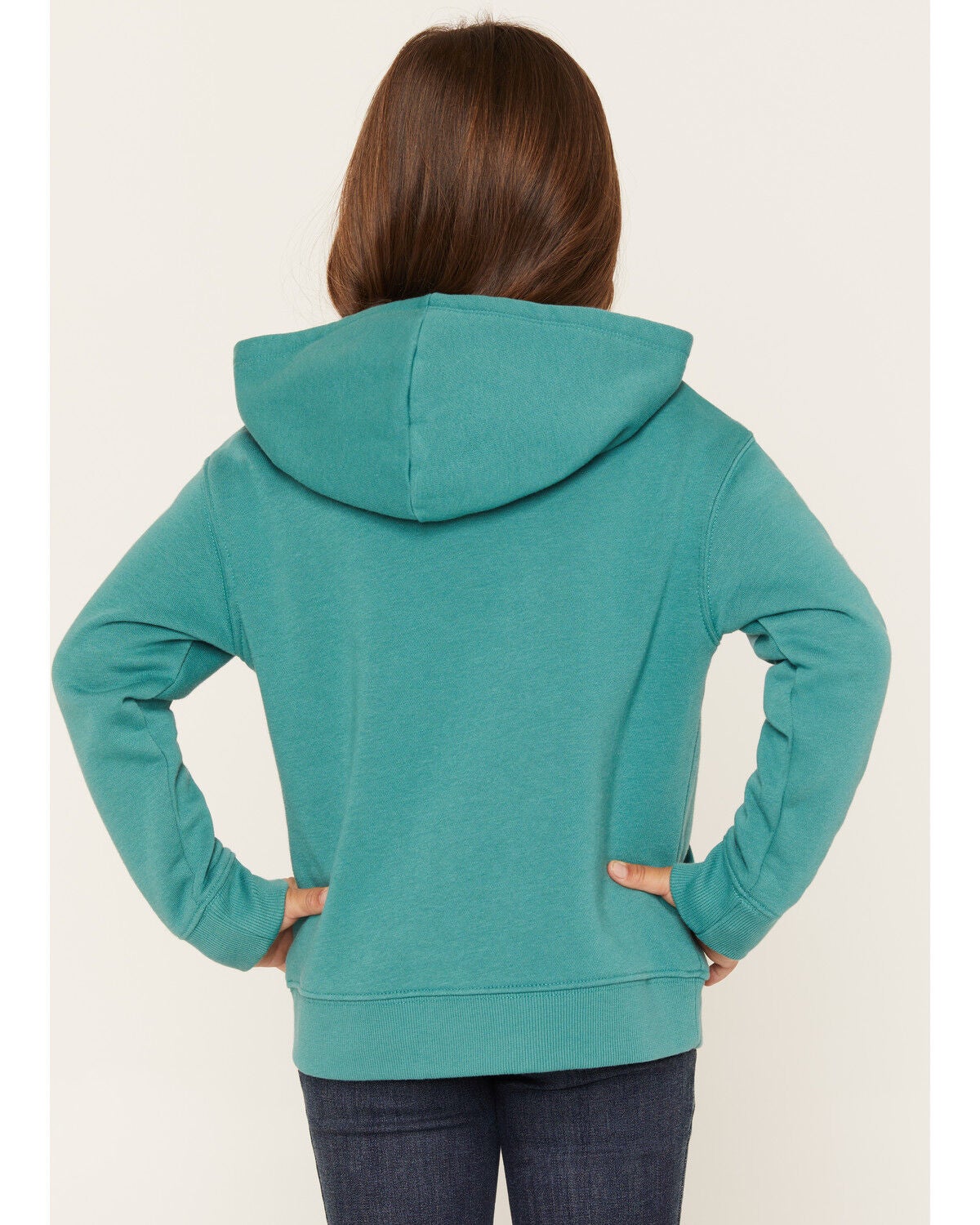 Image #4 - Wrangler Retro Girls' Logo Hoodie, Turquoise, hi-res