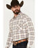 Image #2 - Rough Stock by Panhandle Men's Ombre Plaid Print Long Sleeve Snap Stretch Western Shirt, , hi-res
