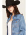 Image #2 - Wrangler Women's Cowboy Fade Denim Jacket, Light Wash, hi-res