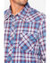 Image #4 - Rock & Roll Denim Men's Double Dye Plaid Print Long Sleeve Western Shirt , Grey, hi-res