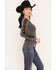 Image #1 - Blended Women's Contrast Stitch Lace Long Sleeve Top, Black, hi-res