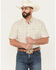 Image #1 - Cinch Men's Plaid Print Short Sleeve Button-Down Western Shirt, Oatmeal, hi-res