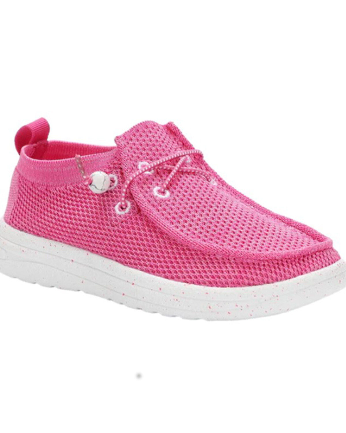 Image #1 - Lamo Footwear Girls' Mickey Slip-On Casual Shoes - Moc Toe, Pink, hi-res