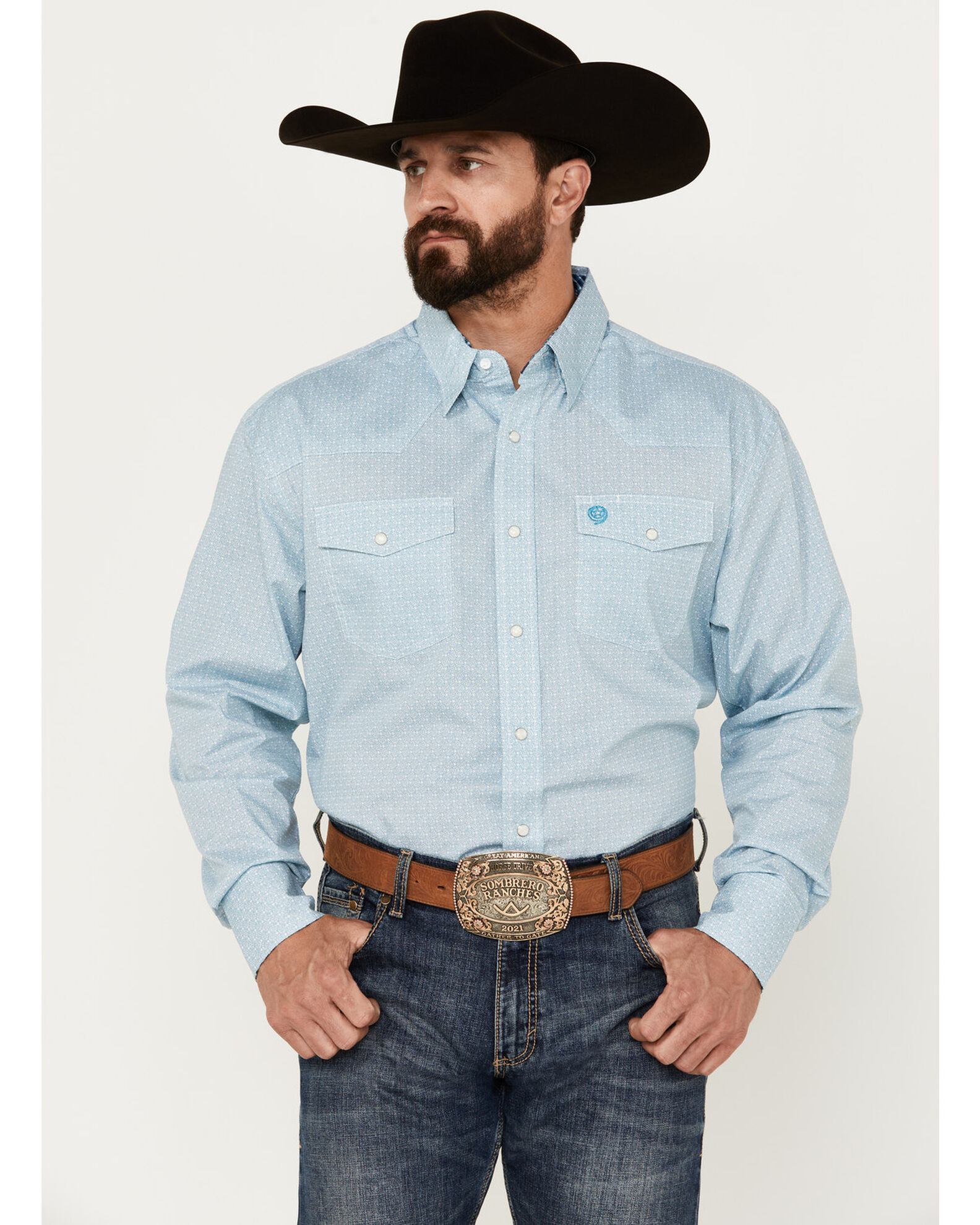 Wrangler George Strait by Wrangler Men s Geo Print Long Sleeve