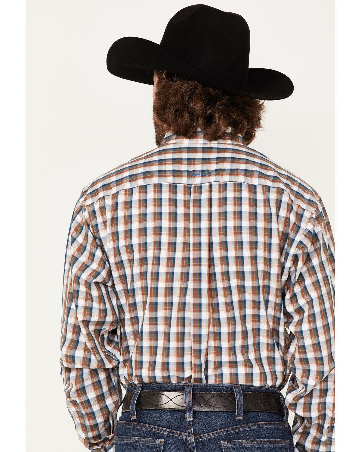 Image #4 - Ariat Men's Wrinkle Free Scout Plaid Button Down Western Shirt, , hi-res