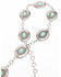Image #1 - Shyanne Women's Turquoise Concho Link Belt, Silver, hi-res