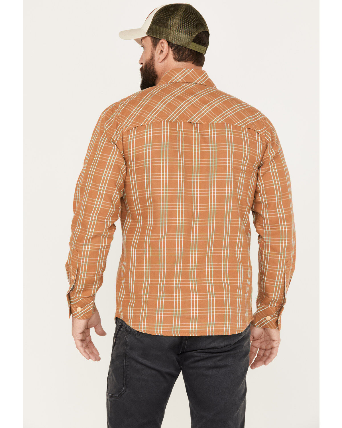 Image #4 - Resistol Men's Welby Plaid Button Down Western Shirt, Lt Brown, hi-res