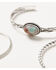 Image #2 - Shyanne Women's Jasper Braided Bracelet Set - 3 Piece, Silver, hi-res