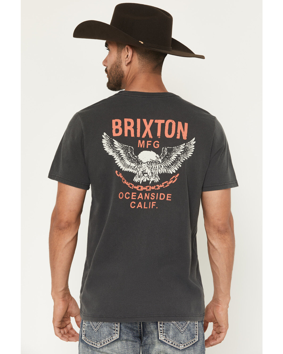 Image #1 - Brixton Men's Waller Logo Short Sleeve Graphic T-Shirt, Black, hi-res