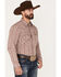 Cody James Men's Traverse Southwestern Print Snap Western Shirt , Red, hi-res