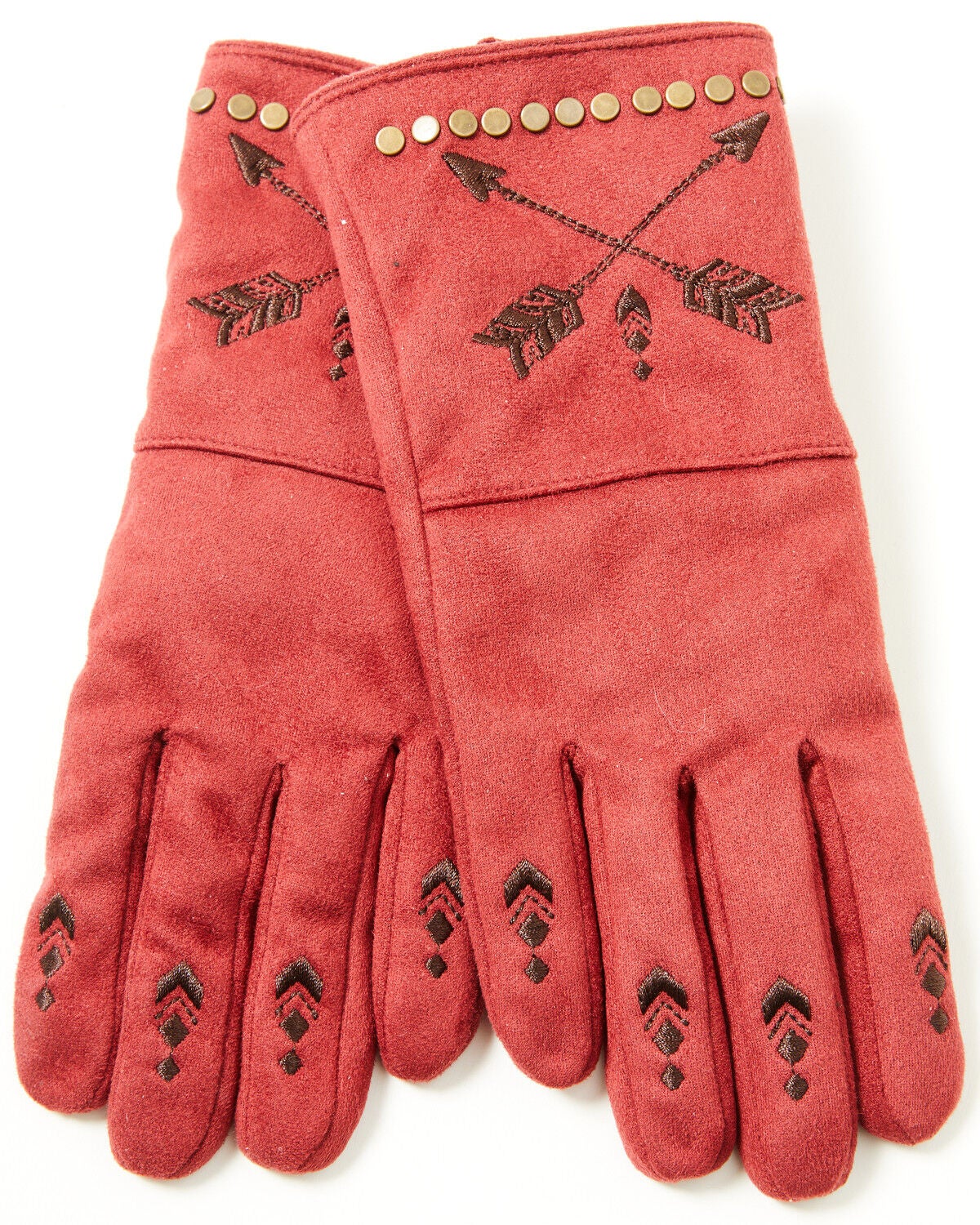 Idyllwind Women's Haley Cross Arrow Gloves, Red, hi-res
