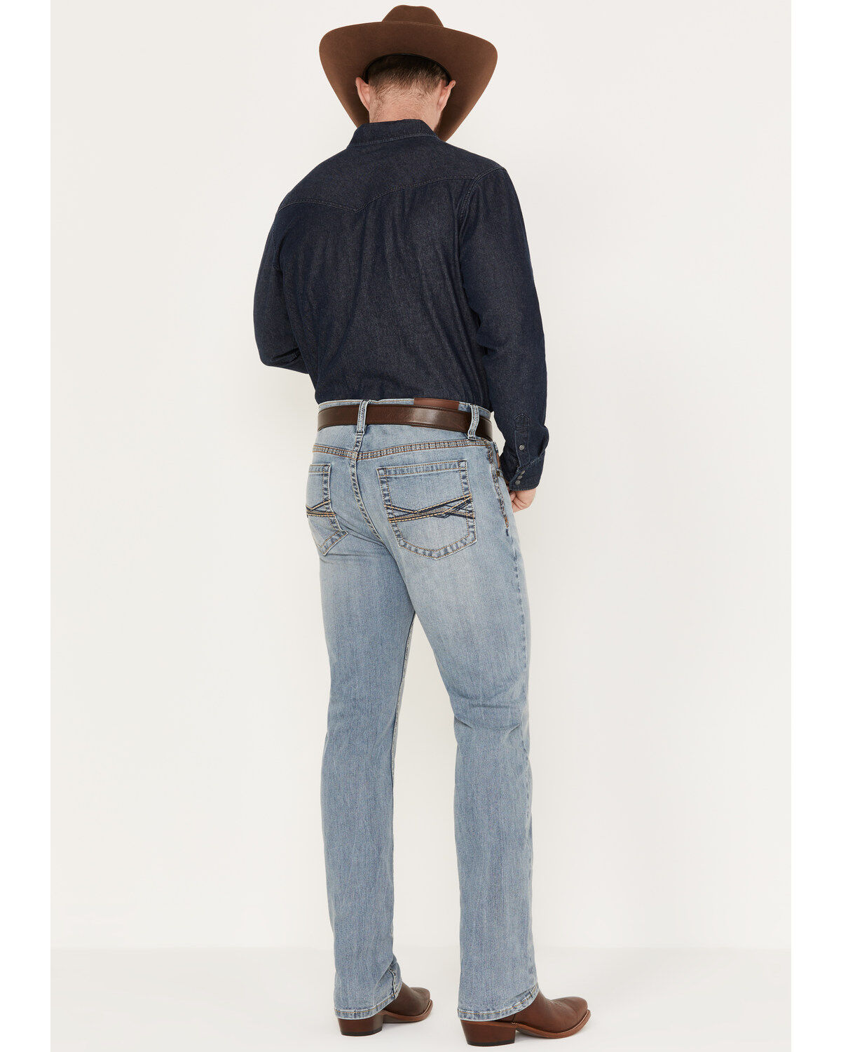 Image #3 - RANK 45® Men's Pistol Medium Wash Slim Straight Stretch Denim Performance Jeans, Light Wash, hi-res