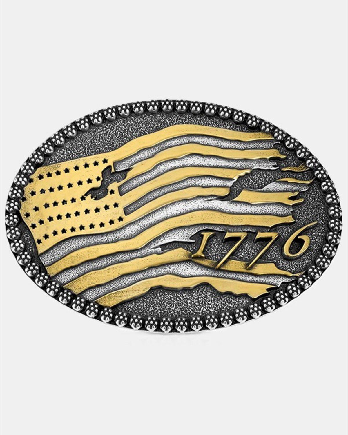 Montana Silversmiths 1776 Tattered Flag Belt Buckle, Bronze, hi-res