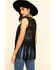 Image #2 - Vocal Women's Lace Studded Fringe Vest, Black, hi-res