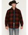 Image #1 - Ariat Men's Retro Buffalo Plaid Print Snap Shirt Jacket, Red, hi-res