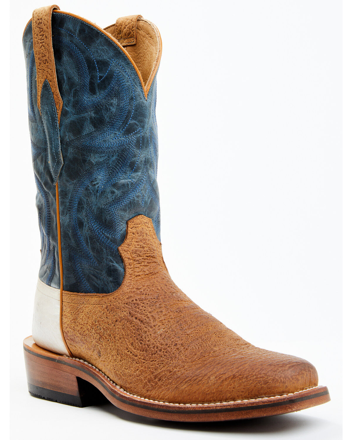 Image #1 - RANK 45® Men's Archer Western Boots - Square Toe, Blue, hi-res