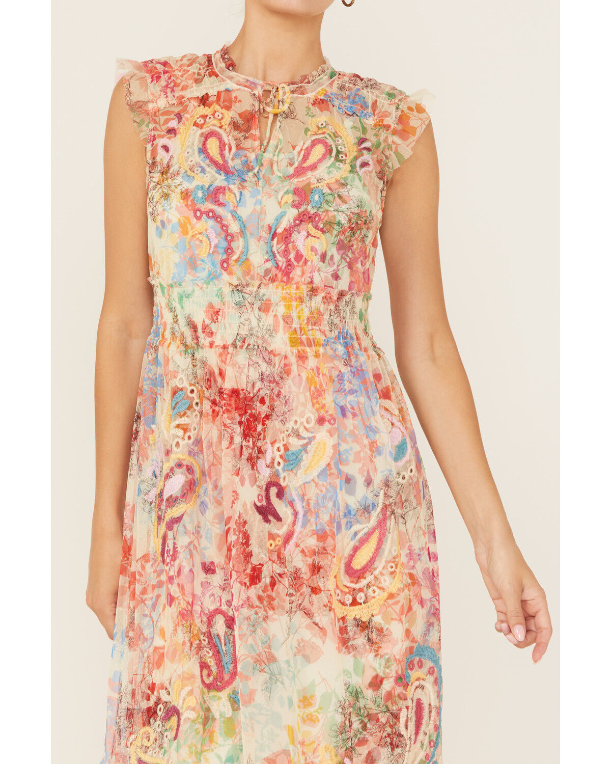 Image #3 - Johnny Was Women's Mazzy Tie Midi Dress, Multi, hi-res