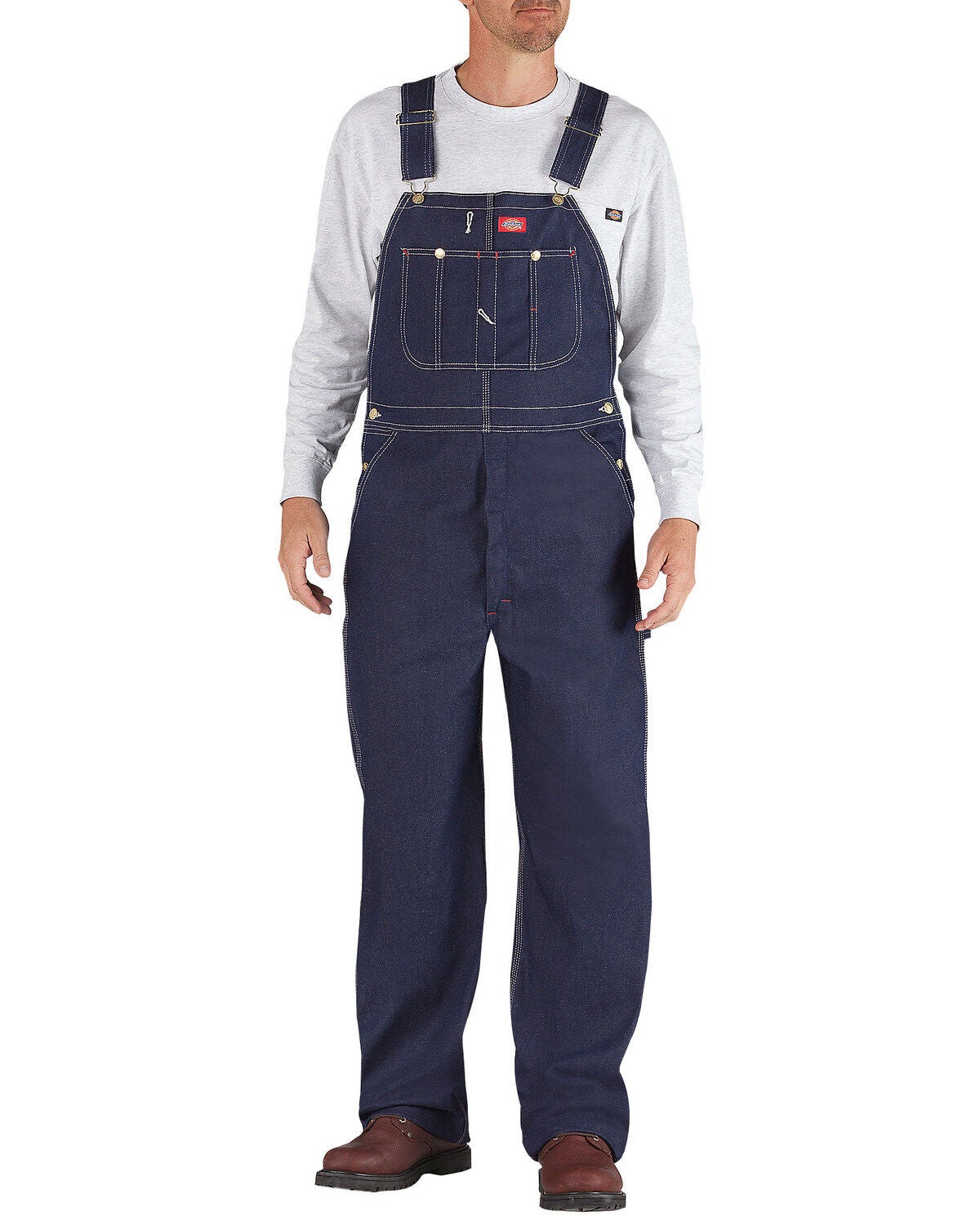 Dickies Men's Denim Bib Overalls - Big & Tall, Indigo, hi-res