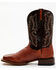 Dan Post Men's Exotic Full-Quill Ostrich Western Boots - Broad Square Toe, Cognac, hi-res