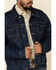 Image #4 - Wrangler Men's Faded Indigo Plaid Lined Denim Jacket , , hi-res
