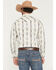 Image #4 - Panhandle Slim Men's Ikat Striped Print Long Sleeve Snap Western Shirt, Cream, hi-res