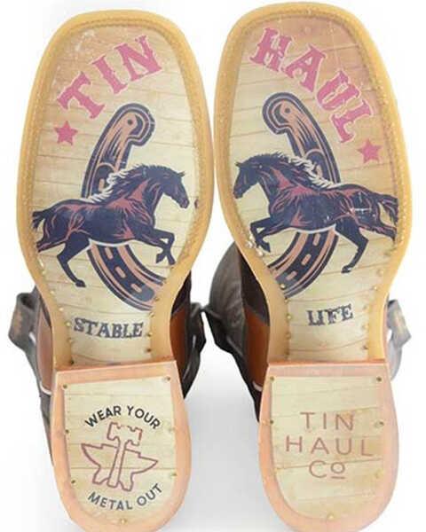 Image #2 - Tin Haul Men's Stable Life Western Boots - Broad Square Toe, Multi, hi-res