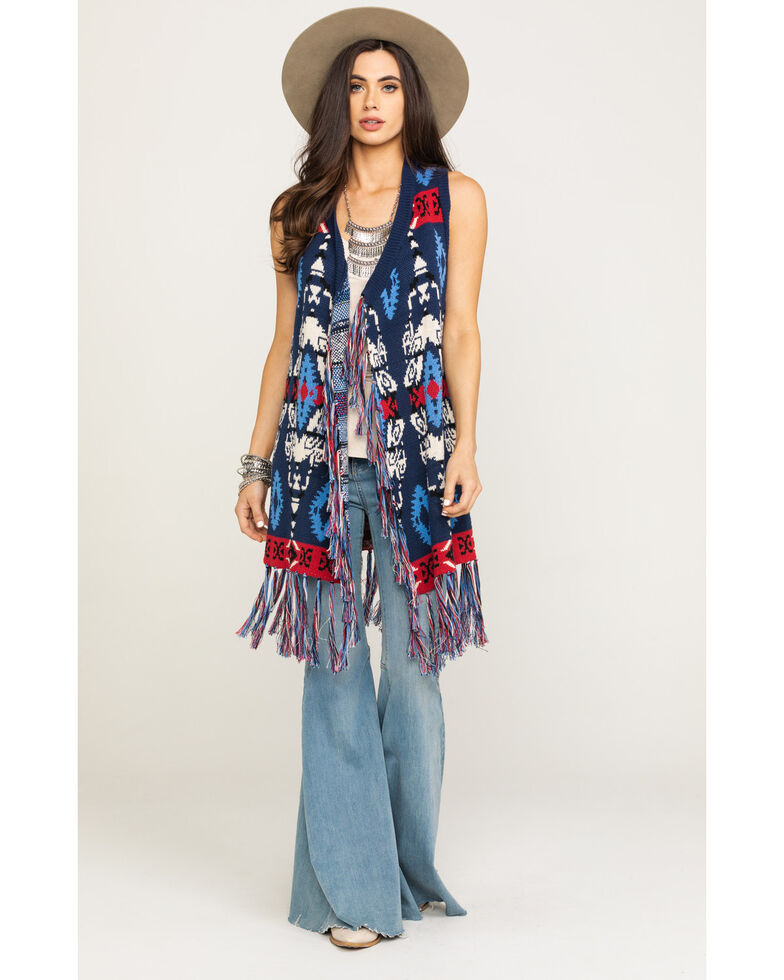 Powder River Outfitters Women S Aztec Jacquard Vest Boot Barn