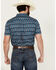 Image #4 - RANK 45® Men's Weststamp Southwestern Geo Print Short Sleeve Button-Down Stretch Western Shirt, Dark Blue, hi-res