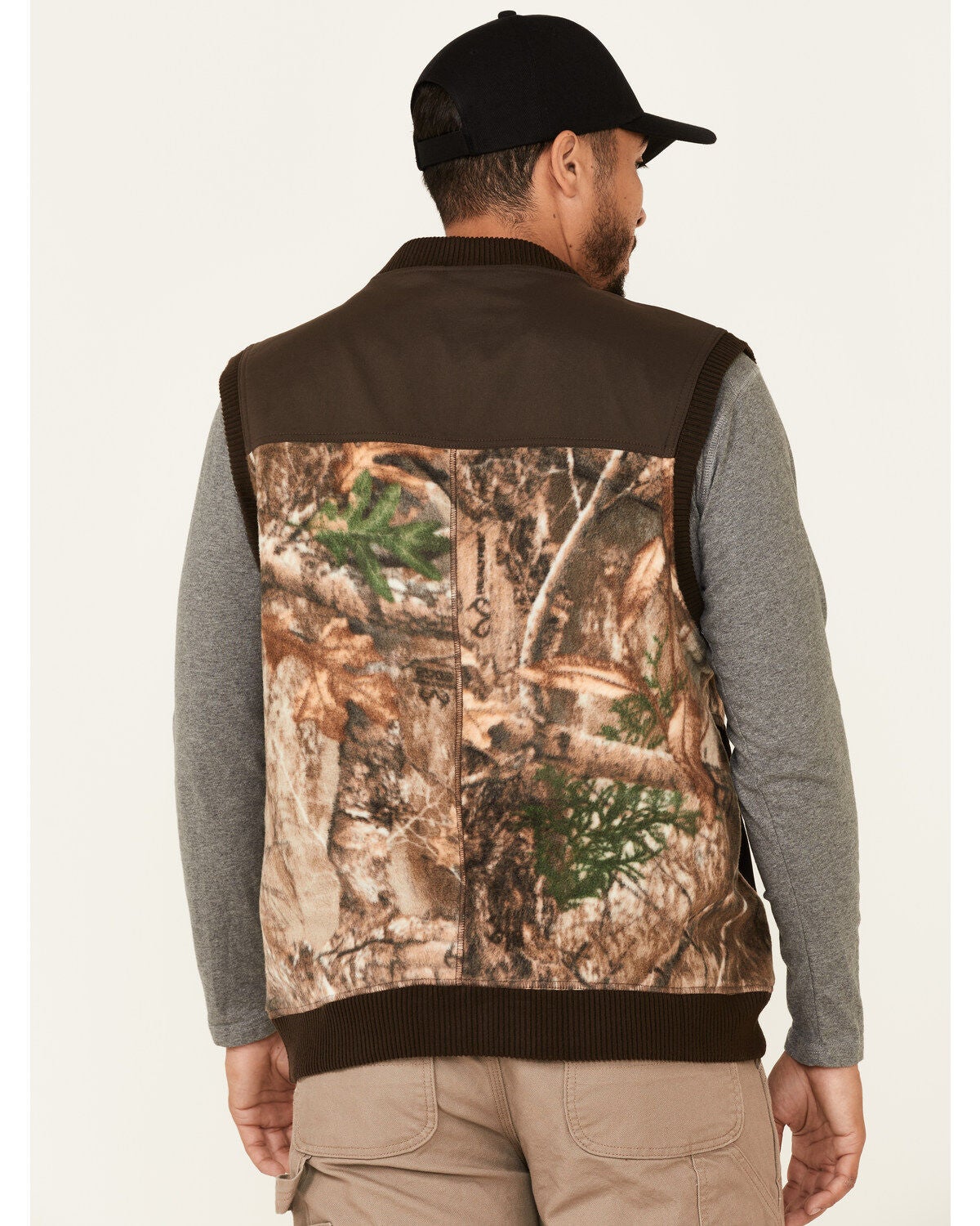 Image #4 - Wrangler ATG Men's All-Terrain Realtree Camo Fleece Zip-Front Bomber Vest, , hi-res