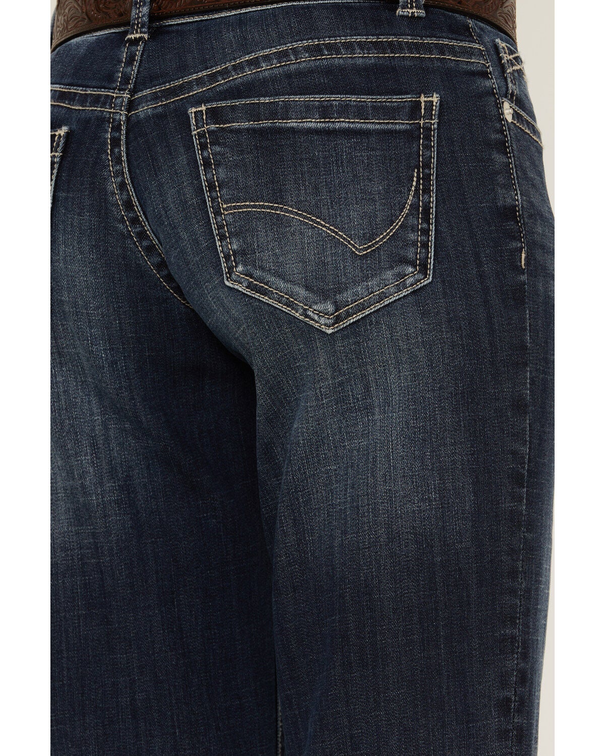 Image #4 - Stetson Women's 214 Trouser Flare Jeans, Blue, hi-res