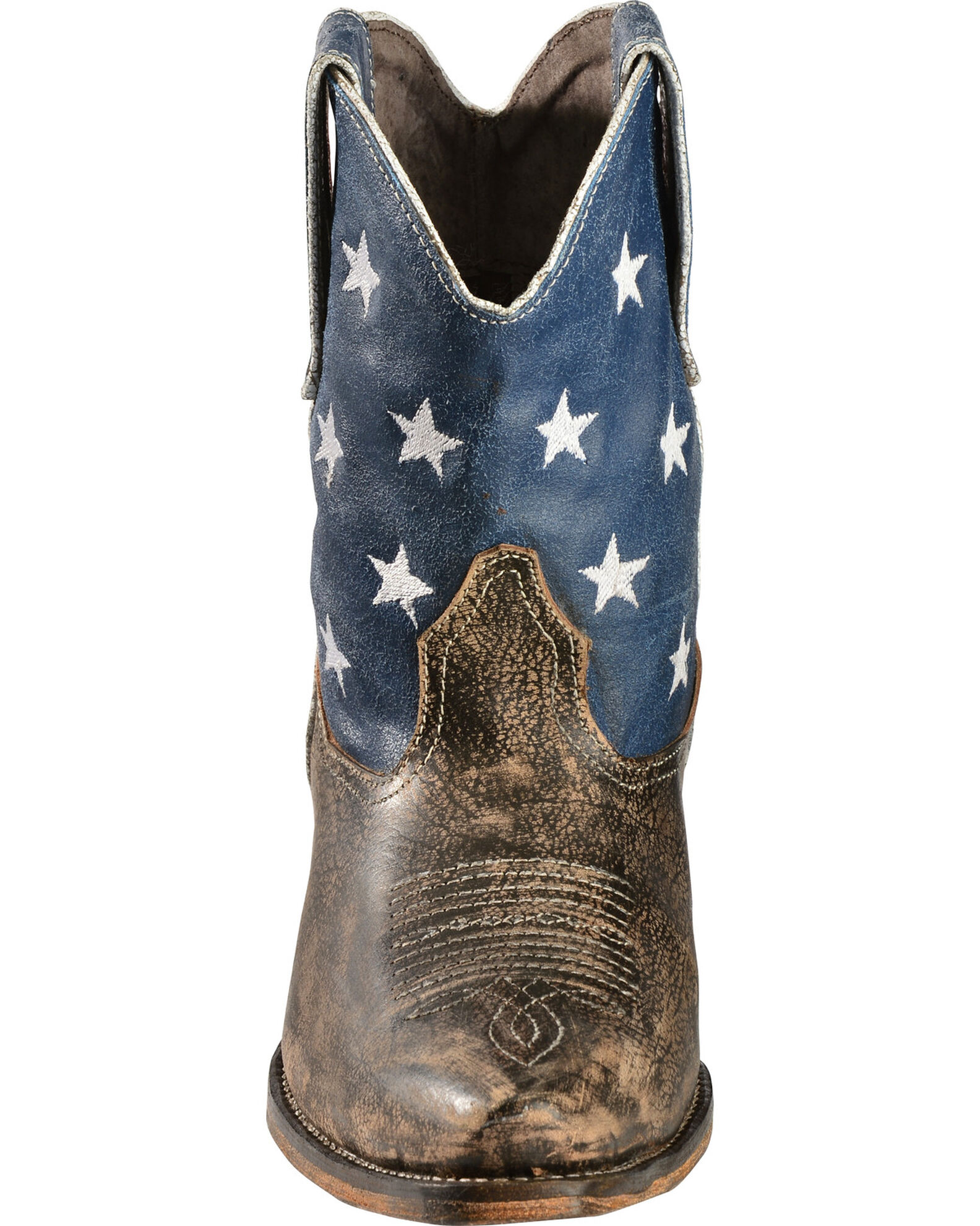 Image #7 - Roper Women's American Beauty Flag Ankle Boots, Brown, hi-res
