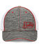 Image #3 - Justin Men's Lawton Embroidered Logo Mesh Back Cap, Heather Grey, hi-res