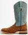 Image #3 - Ferrini Men's Bronco Pirarucu Print Tall Western Boots - Broad Square Toe, Brown, hi-res