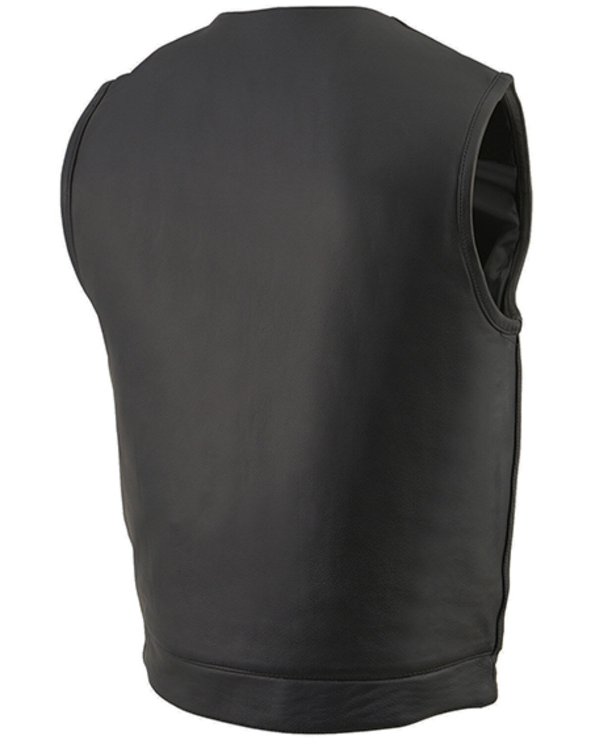 Image #4 - Milwaukee Leather Men's Cool-Tec Leather Concealed Carry Motorcycle Club Style Vest - 3X, Black, hi-res
