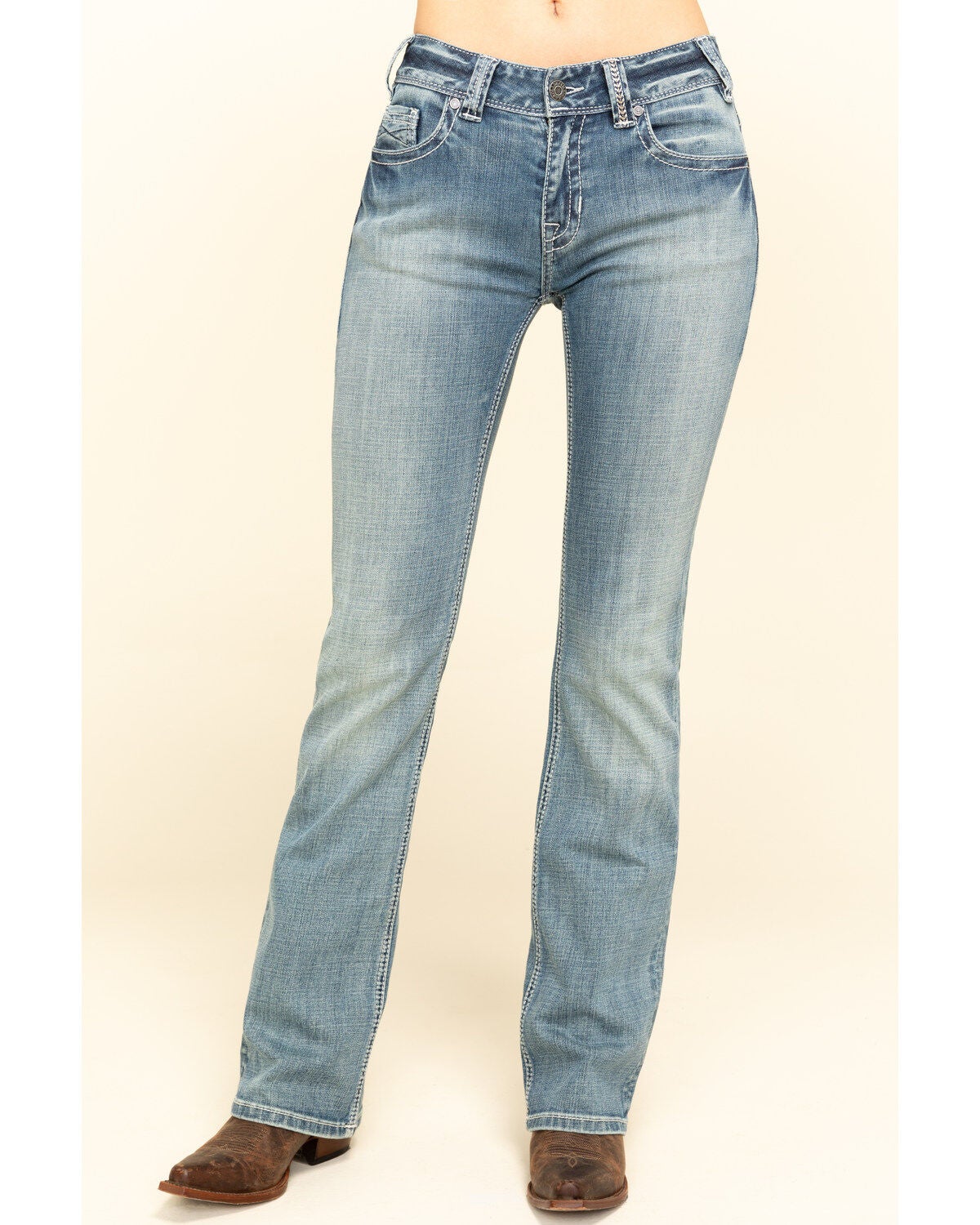 light colored bootcut jeans