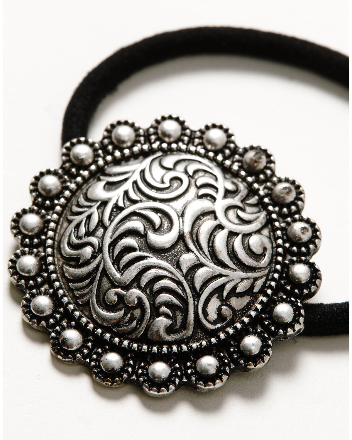 Image #3 - Shyanne Women's Kaylee Concho Hair Tie Set - 2 Piece, Silver, hi-res