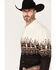 Panhandle Men's Southwestern Border Long Sleeve Snap Shirt, Natural, hi-res