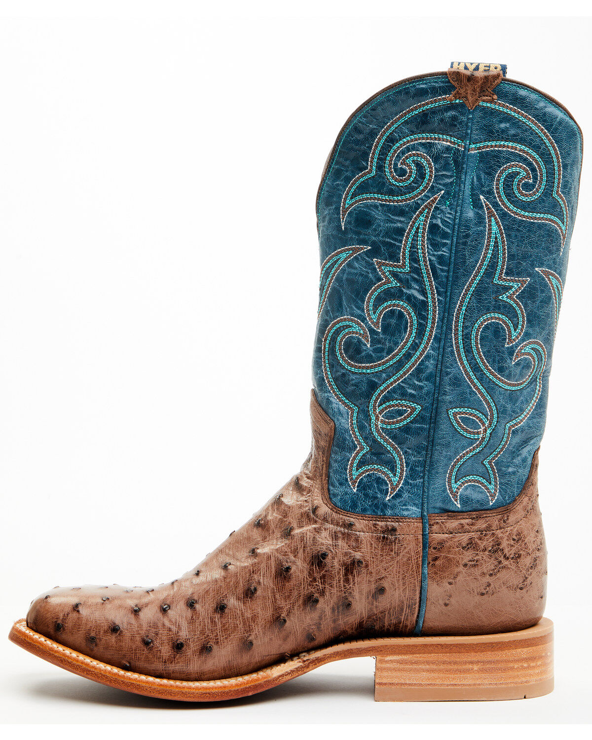 Image #3 - Hyer Men's Jetmore Exotic Ostrich Western Boots - Broad Square Toe, , hi-res