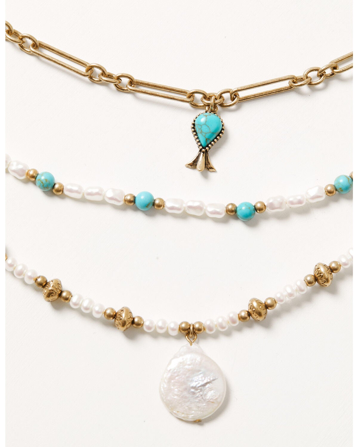 Image #3 - Shyanne Women's Western Romance Layered Necklace Jewelry Set - 2 Piece, Gold, hi-res