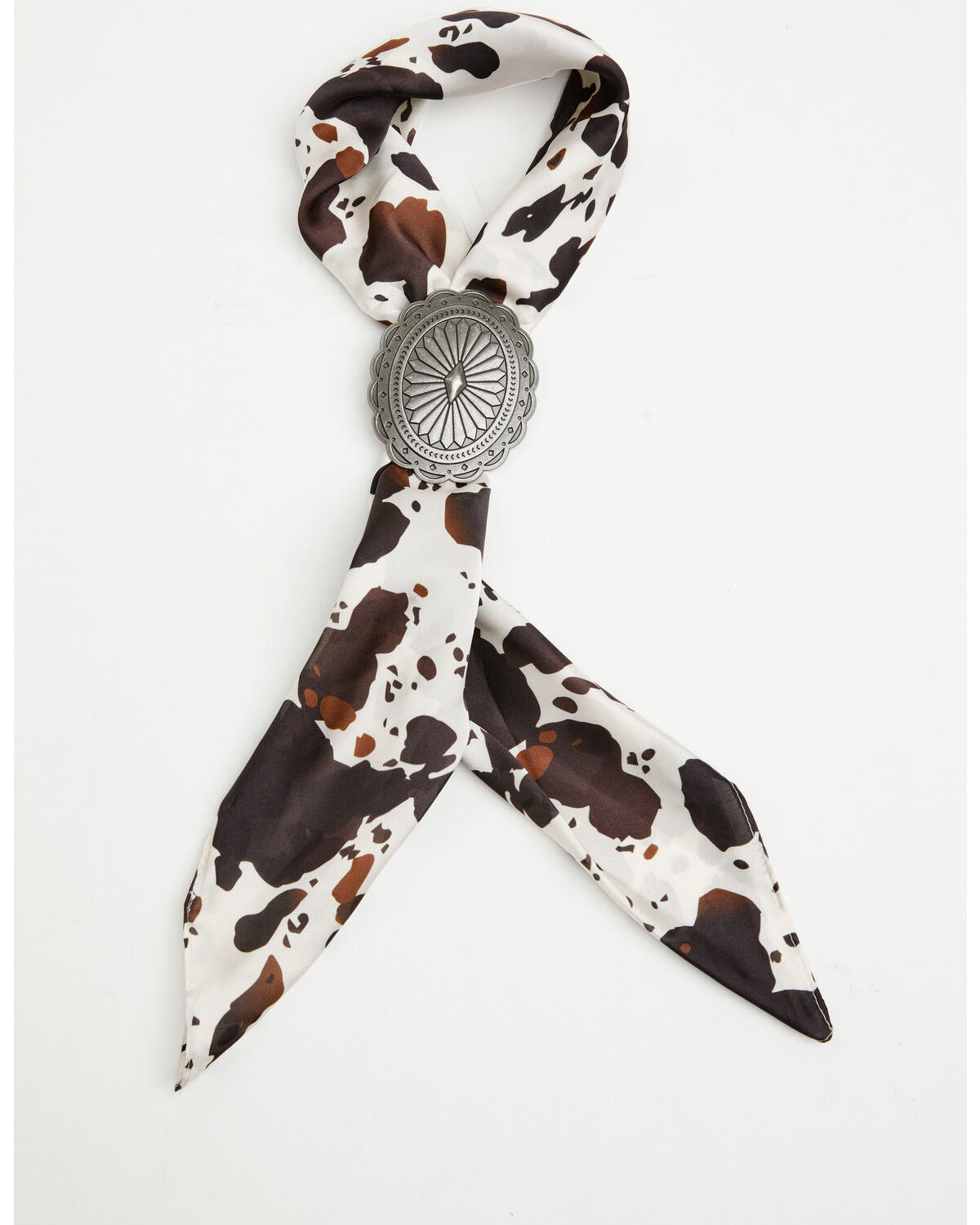 Idyllwind Women's Marfa Cow Print Bandana Necklace, Brown, hi-res