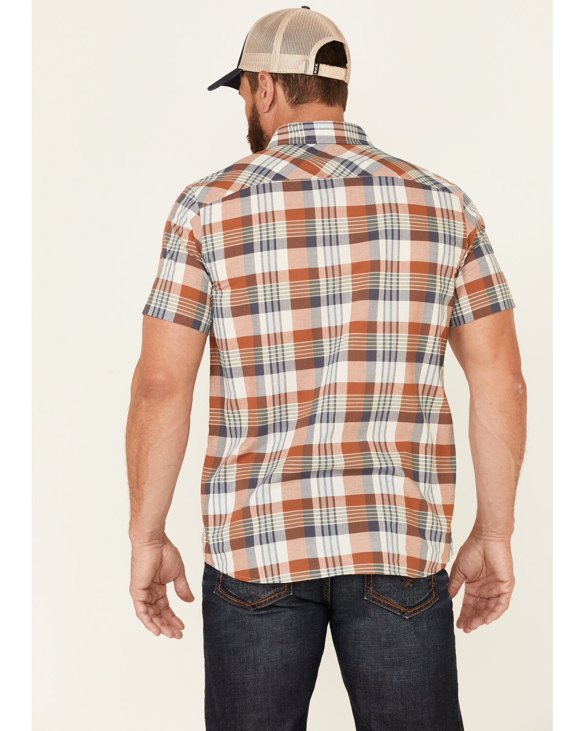 Image #4 - Pendleton Men's Truman Large Multi Plaid Print Short Sleeve Button Down Western Shirt, , hi-res