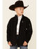 Image #1 - Ariat Boys' 2.0 Softshell Performance Stretch Jacket, Black, hi-res