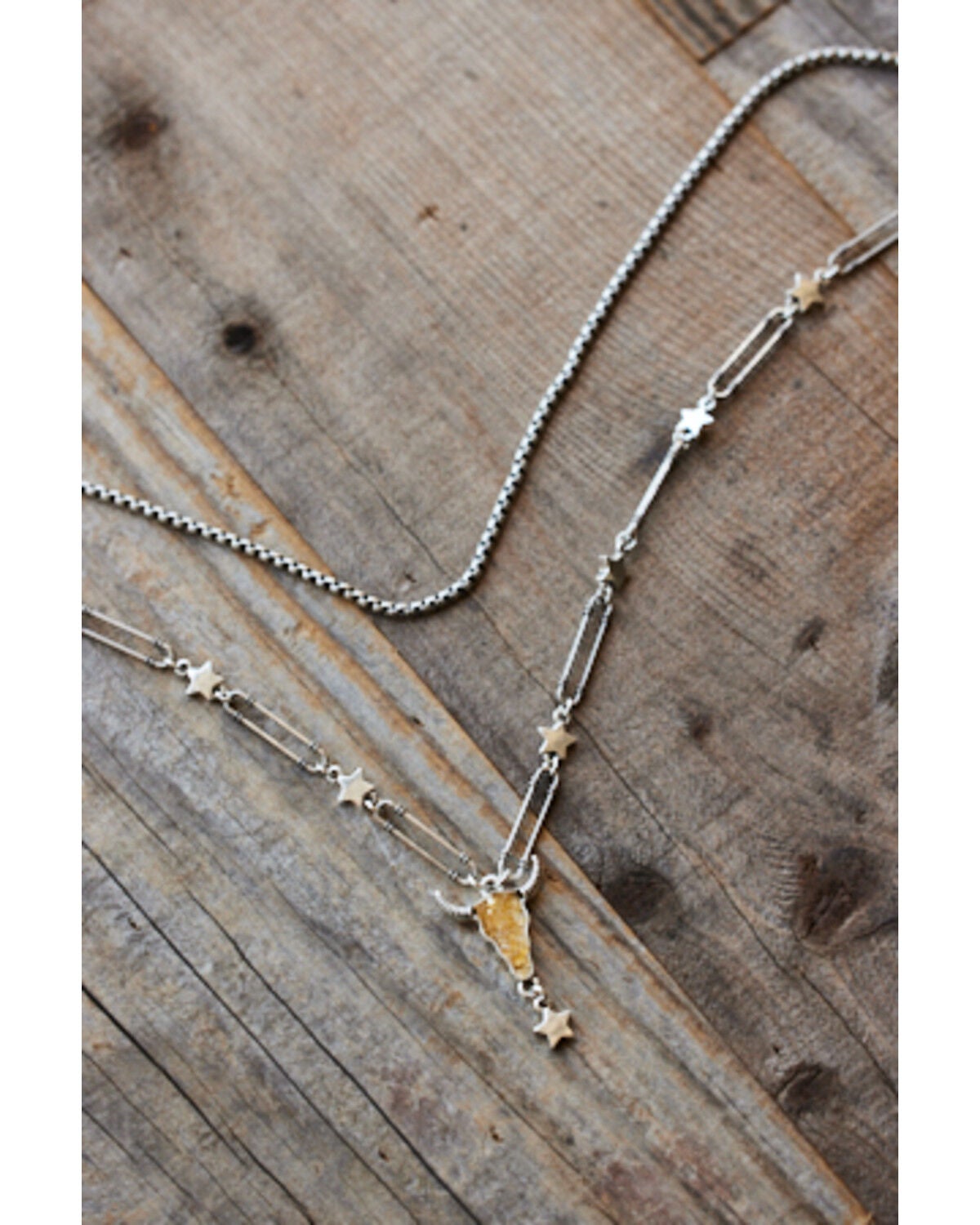 Shyanne Women's Steerhead Layered Necklace, Silver, hi-res