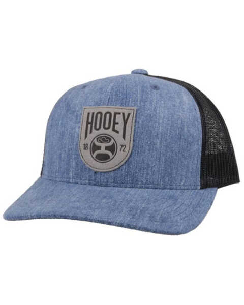 Image #1 - Hooey Men's Bronx Logo Patch Trucker Cap , Blue, hi-res