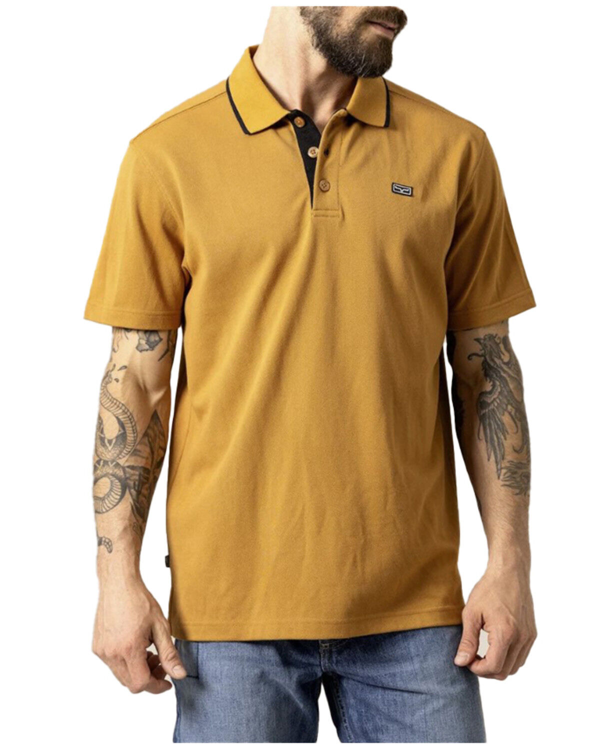 Image #1 - Kimes Ranch Men's El Capitan Short Sleeve Button-Down Polo Shirt, Brown, hi-res
