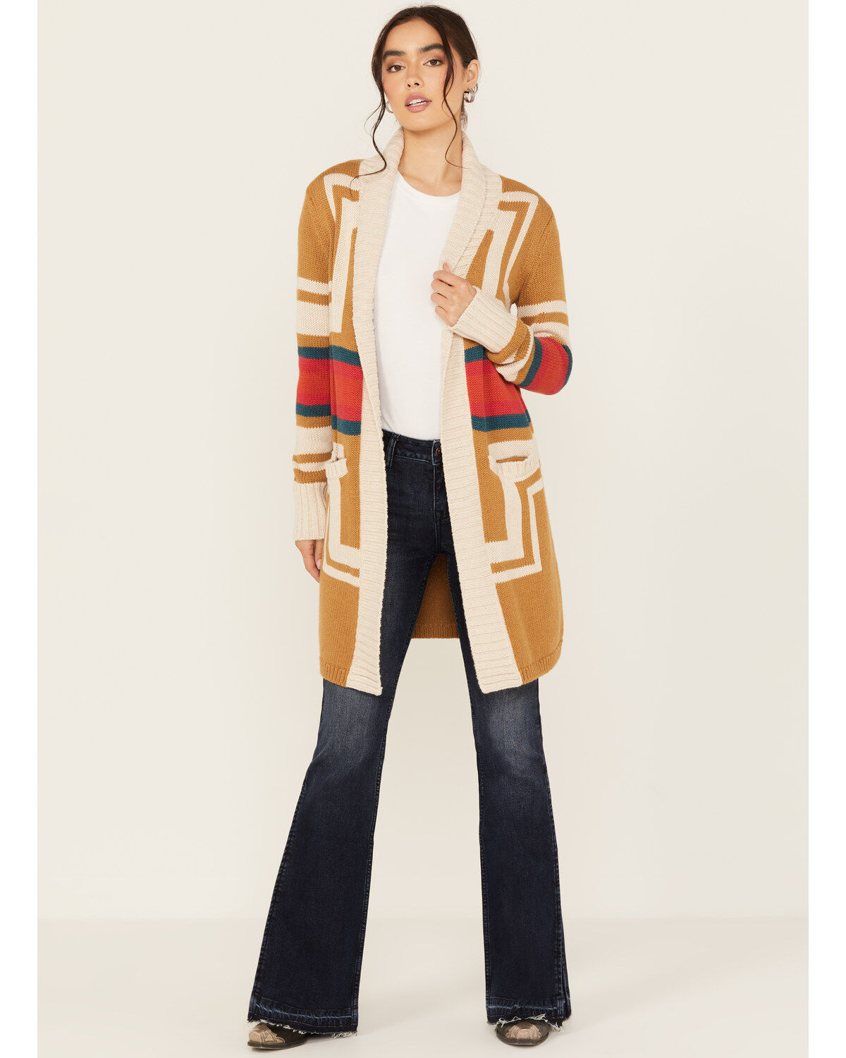 Image #1 - Pendleton Women's Harding Cardigan, Mustard, hi-res