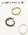 Shyanne Women's Braided Concho Cow Print Beaded Bracelet Set - 4-Piece, Silver, hi-res
