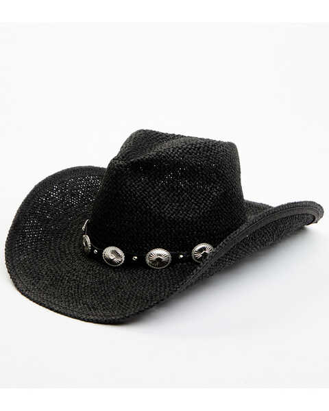 Image #1 - Idyllwind Women's Ride With Me Straw Cowboy Hat , Black, hi-res