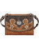 Image #1 - American West Tan Desert Wildflower Small Crossbody Bag/Wallet, Tan, hi-res