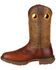 Image #3 - Durango Men's Rebel Saddle Western Boots, Brown, hi-res